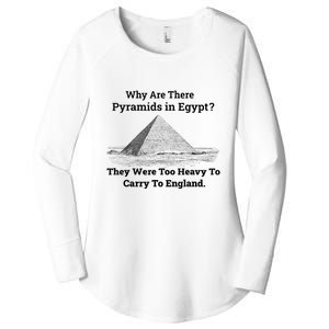 Why Are There Pyramids In Egypt They Were Too Heavy To Carry To England Women's Perfect Tri Tunic Long Sleeve Shirt