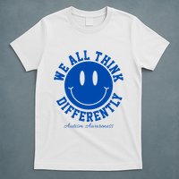 We All Think Differently Autism Awareness Smile Face T-Shirt