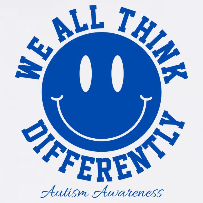 We All Think Differently Autism Awareness Smile Face T-Shirt