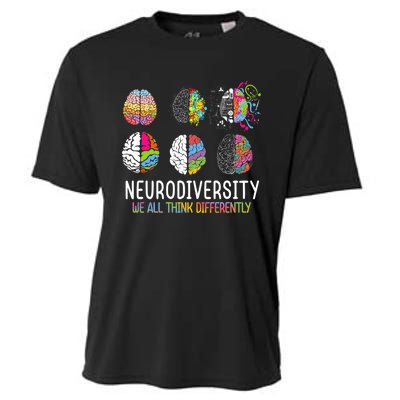 We All Think Differently Neurodiversity Autism Cooling Performance Crew T-Shirt