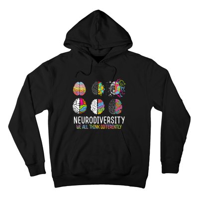 We All Think Differently Neurodiversity Autism Hoodie