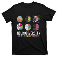 We All Think Differently Neurodiversity Autism T-Shirt