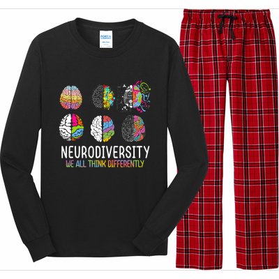 We All Think Differently Neurodiversity Autism Long Sleeve Pajama Set