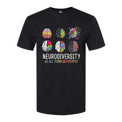 We All Think Differently Neurodiversity Autism Softstyle CVC T-Shirt