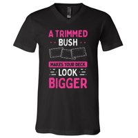 Waxing A Trimmed Bush Beauty Wax Esthetician Cosmetologist V-Neck T-Shirt