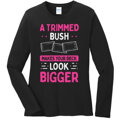 Waxing A Trimmed Bush Beauty Wax Esthetician Cosmetologist Ladies Long Sleeve Shirt