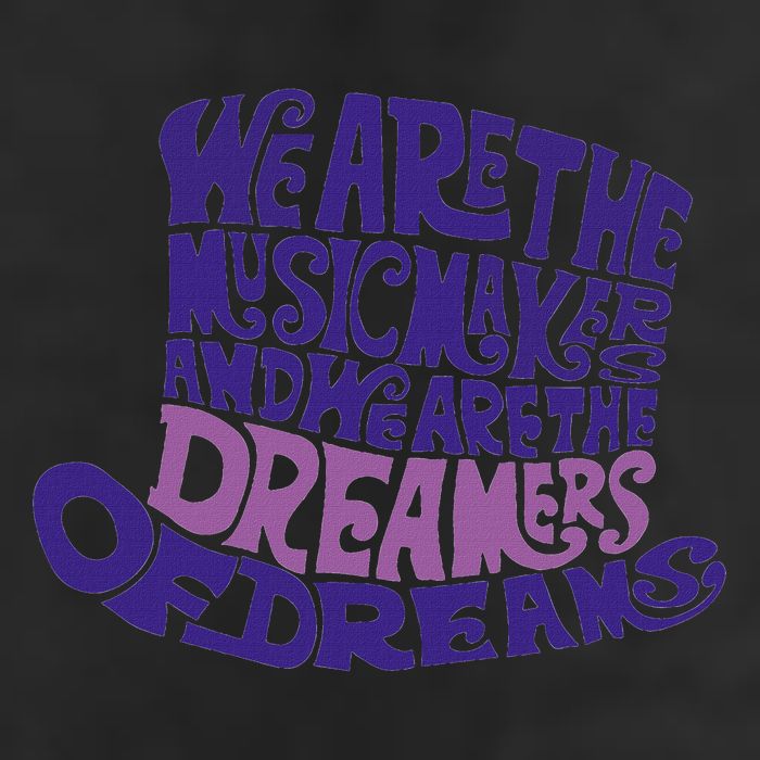 We Are The Music Makers, And We Are The Dreamers Design Golf Towel