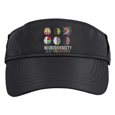 We All Think Differently Neurodiversity Autism Adult Drive Performance Visor