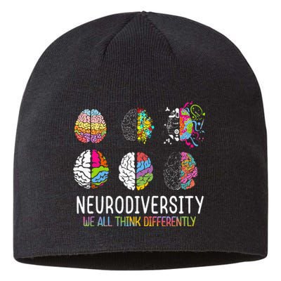 We All Think Differently Neurodiversity Autism Sustainable Beanie