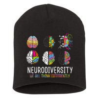 We All Think Differently Neurodiversity Autism Short Acrylic Beanie