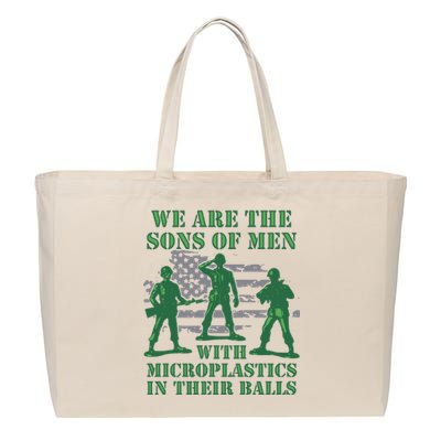 We Are The Sons Of With Microplastics In Their Balls Cotton Canvas Jumbo Tote