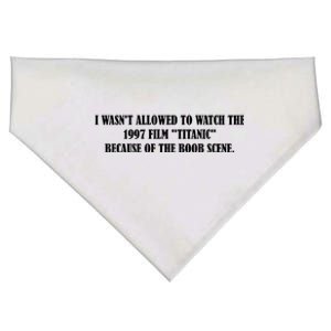 WASN'T ALLOWED TO WATCH THE 1997 FILM "TITANIC" BECAUSE OF THE BOOB SCENE. USA-Made Doggie Bandana