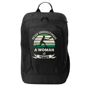 Wo At Tennis Funny Sports Xmas Funny Gift Mom Gift City Backpack