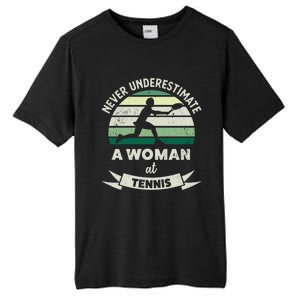 Wo At Tennis Funny Sports Xmas Funny Gift Mom Gift Tall Fusion ChromaSoft Performance T-Shirt