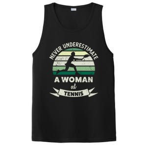 Wo At Tennis Funny Sports Xmas Funny Gift Mom Gift PosiCharge Competitor Tank