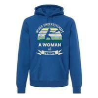 Wo At Tennis Funny Sports Xmas Funny Gift Mom Gift Premium Hoodie