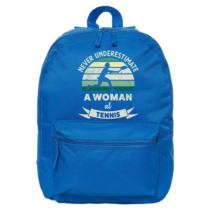 Wo At Tennis Funny Sports Xmas Funny Gift Mom Gift 16 in Basic Backpack