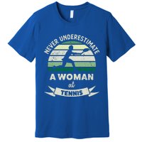 Wo At Tennis Funny Sports Xmas Funny Gift Mom Gift Premium T-Shirt