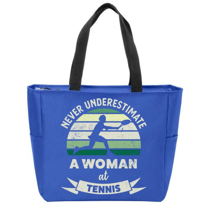 Wo At Tennis Funny Sports Xmas Funny Gift Mom Gift Zip Tote Bag