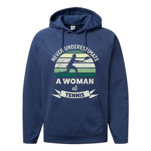 Wo At Tennis Funny Sports Xmas Funny Gift Mom Gift Performance Fleece Hoodie