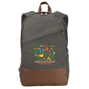 We All Thrive Under Different Conditions Cotton Canvas Backpack