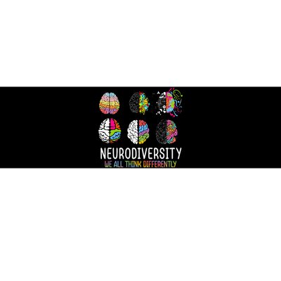 We All Think Differently Neurodiversity Autism Bumper Sticker