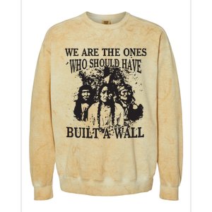 We Are The Ones Who Should Have Built A Wall Colorblast Crewneck Sweatshirt