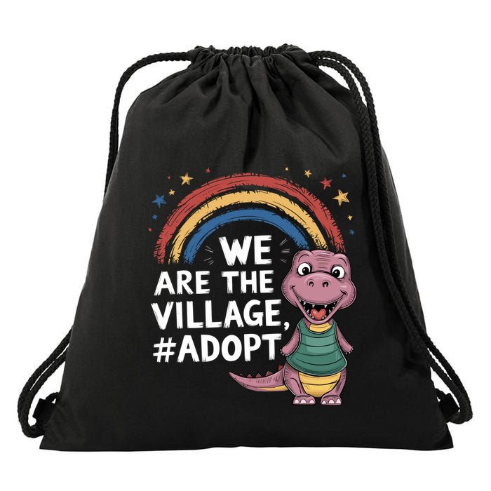 We Are The Village Adopt Drawstring Bag