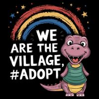 We Are The Village Adopt Drawstring Bag