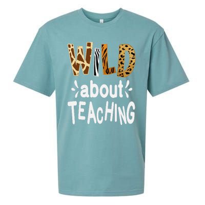 Wild About Teaching Teacher Student First Day Of School Sueded Cloud Jersey T-Shirt