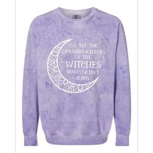 We Are The Granddaughters Of The Witches You Could Not Burn Colorblast Crewneck Sweatshirt