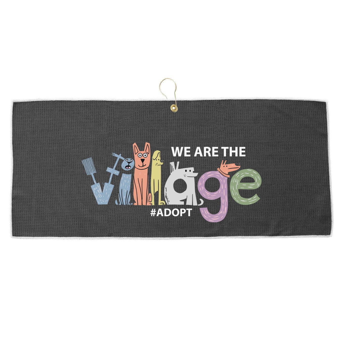 We Are The Village Adopt Large Microfiber Waffle Golf Towel