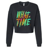What A Time Cropped Pullover Crew