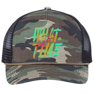 What A Time Retro Rope Trucker Hat Cap