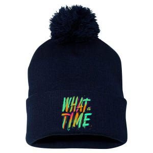 What A Time Pom Pom 12in Knit Beanie