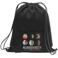 We All Think Differently Neurodiversity Sweatshirt Cinch Pack Bag