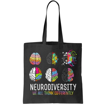 We All Think Differently Neurodiversity Tote Bag