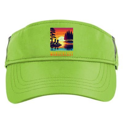 Wanderlust Adventure Tguys Fishing At Sunset Adult Drive Performance Visor