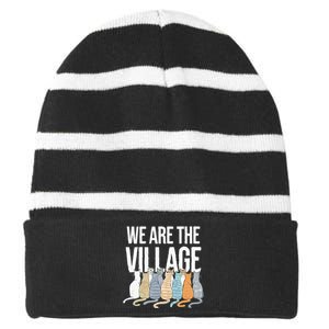 We Are The Village Striped Beanie with Solid Band