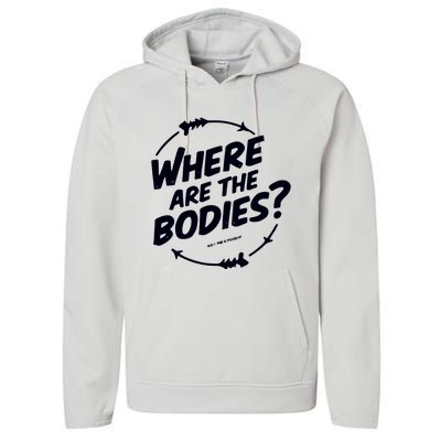 Where Are The Bodies Orange Performance Fleece Hoodie