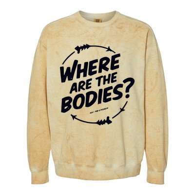 Where Are The Bodies Orange Colorblast Crewneck Sweatshirt