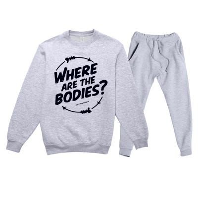 Where Are The Bodies Orange Premium Crewneck Sweatsuit Set