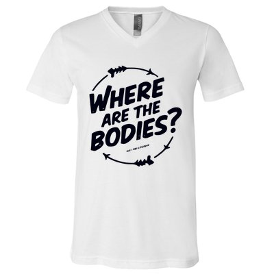 Where Are The Bodies Orange V-Neck T-Shirt