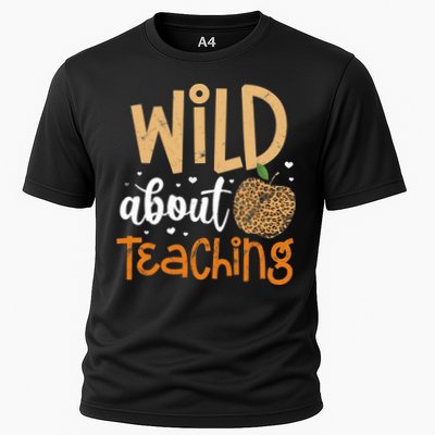 Wild About Teaching Teacher Back to School Leopard Print Performance Shirt