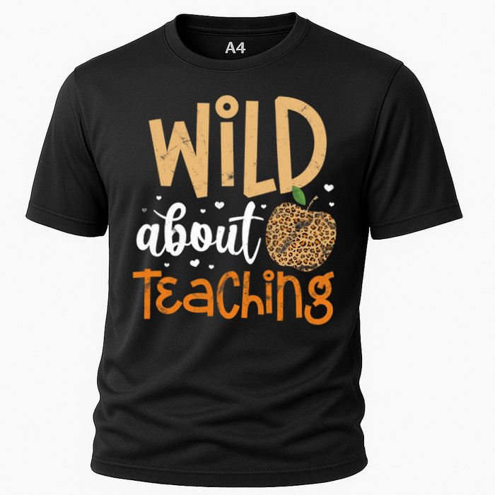 Wild About Teaching Teacher Back to School Leopard Print Performance Shirt