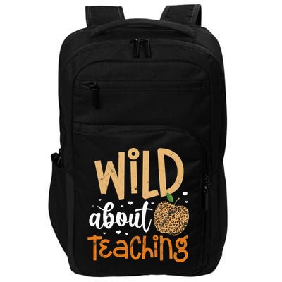 Wild About Teaching Teacher Back to School Leopard Print Impact Tech Backpack