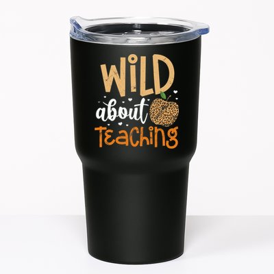 Wild About Teaching Teacher Back to School Leopard Print Tumbler