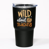Wild About Teaching Teacher Back to School Leopard Print Tumbler