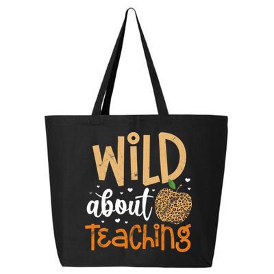 Wild About Teaching Teacher Back to School Leopard Print 25L Jumbo Tote