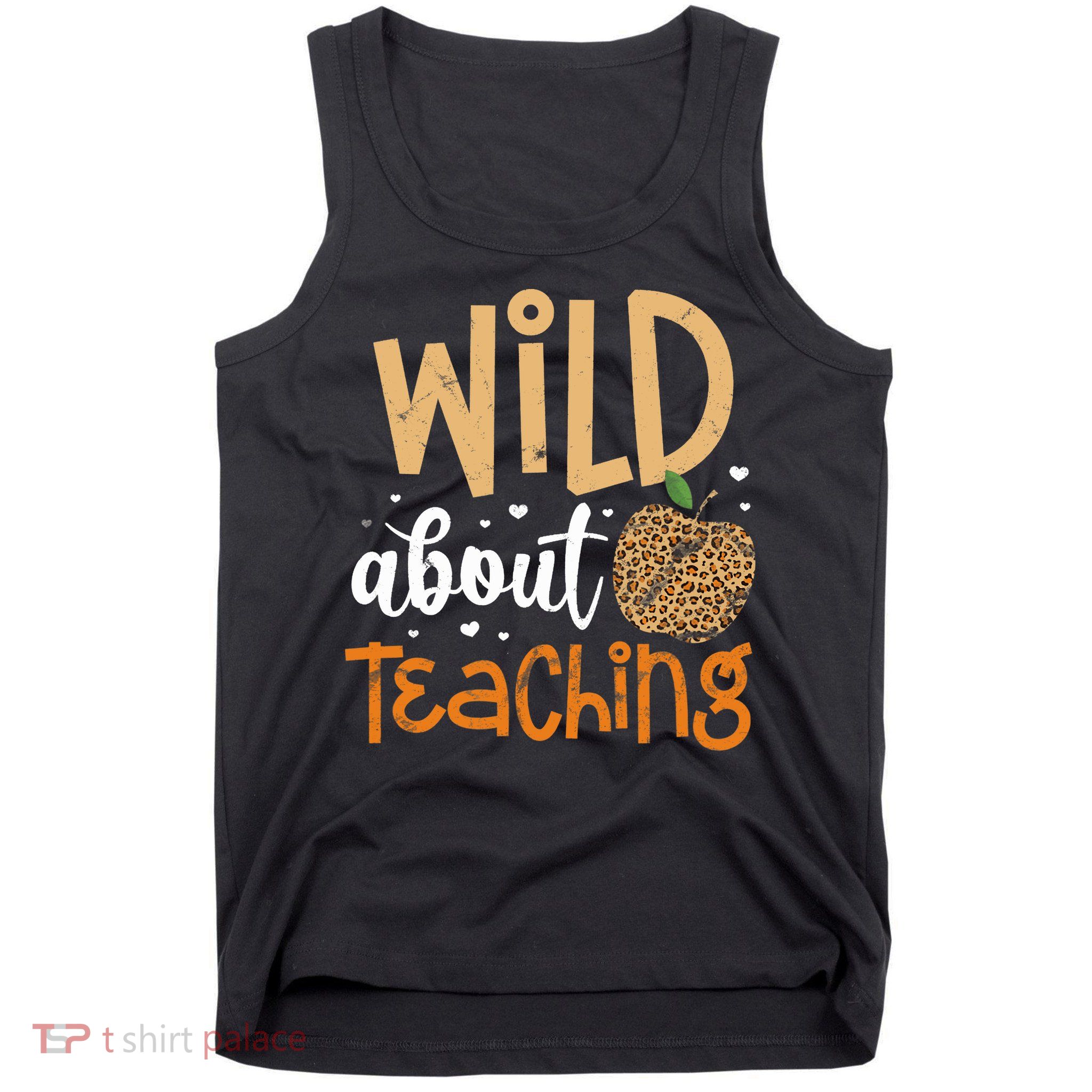 Wild About Teaching Teacher Back to School Leopard Print Tank Top